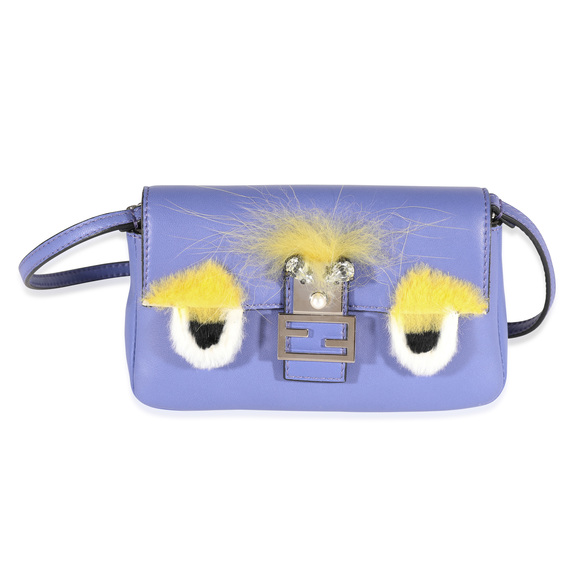 Fendi Handbags - Fendi Periwinkle Bag Bug Micro Baguette